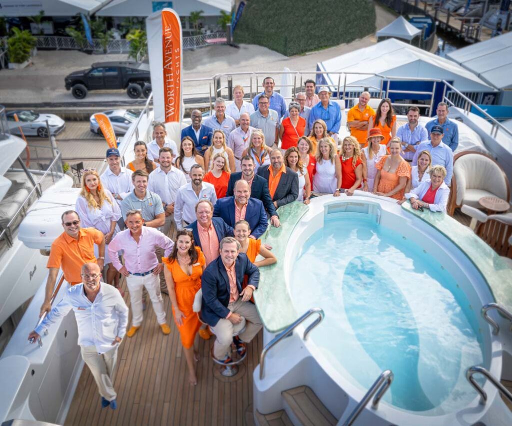 Worth Avenue Yachts team photo at FLIBS 2023