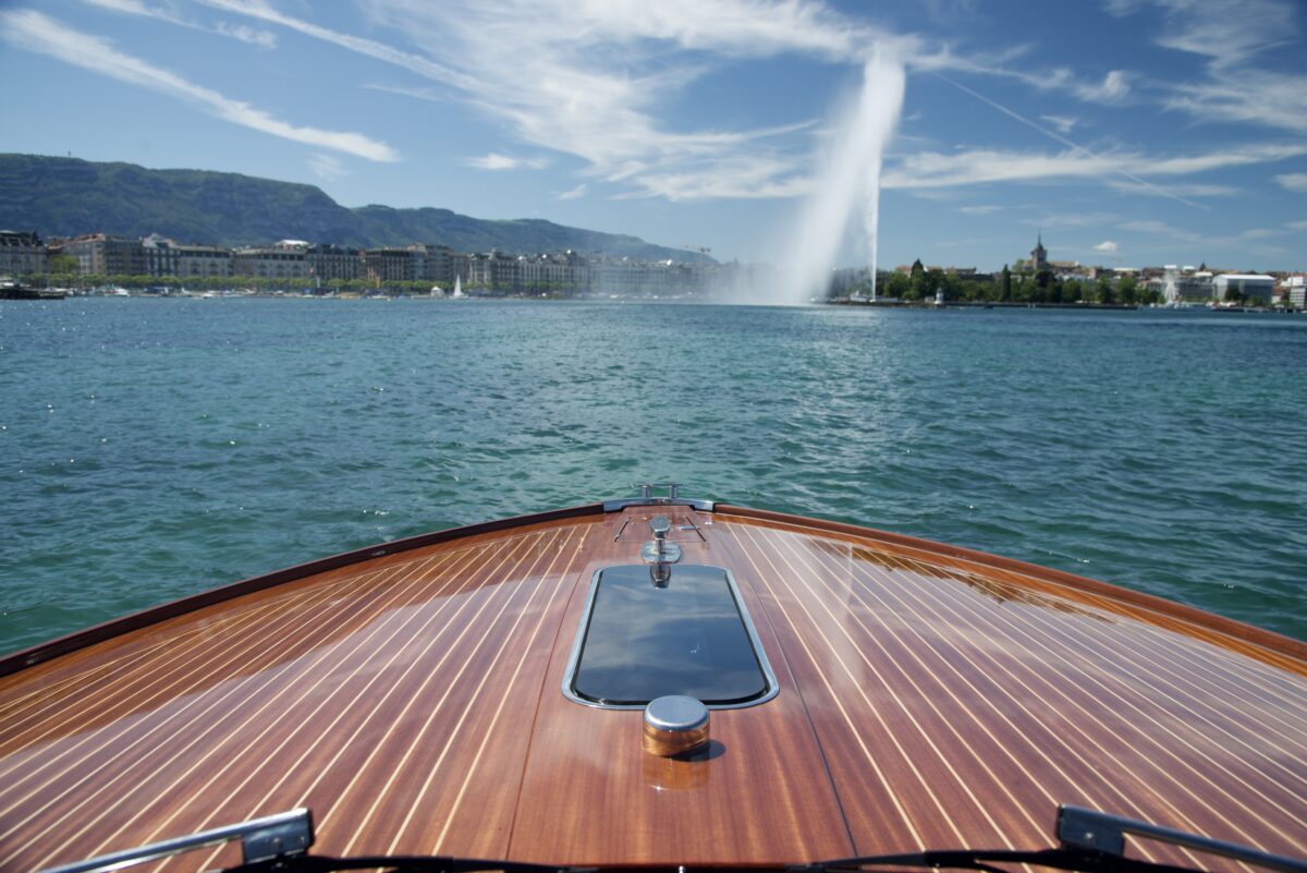 Bow view of Lake Geneva.