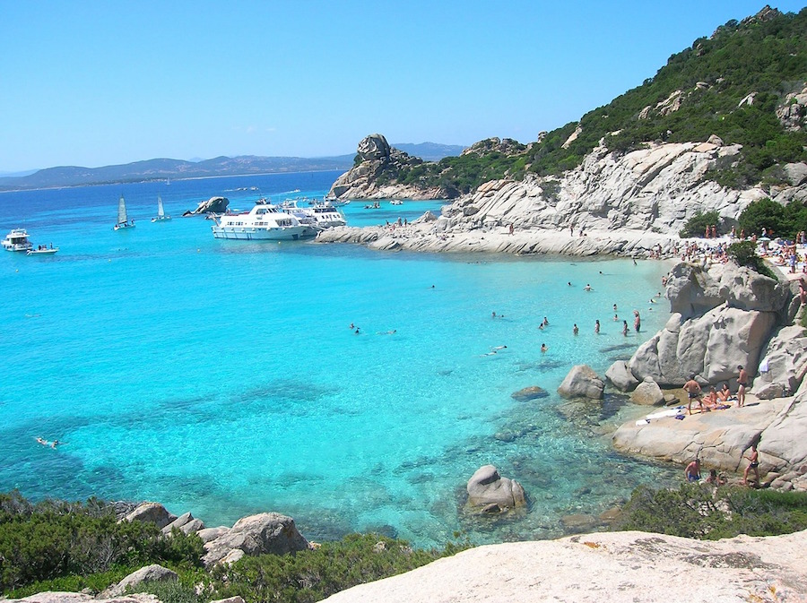 Beach in Sardinia on Mediterranean yacht charter