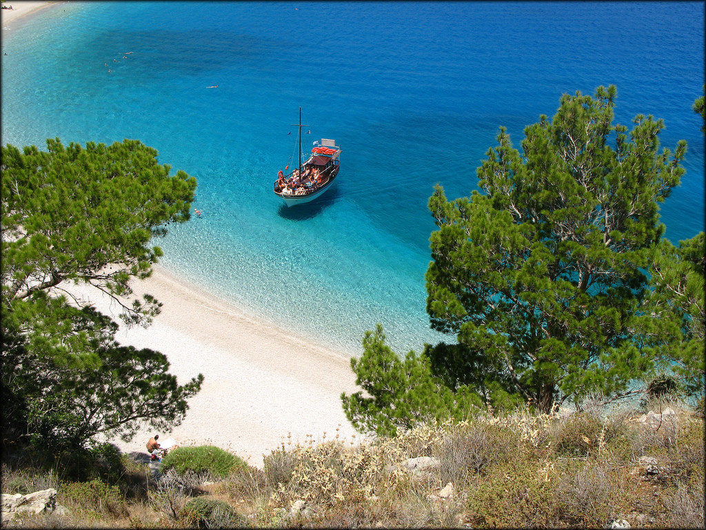 Beach on Dodecanese Islands, Mediterranean yacht charter