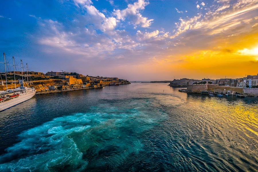 Malta sunset, Mediterranean yacht charter