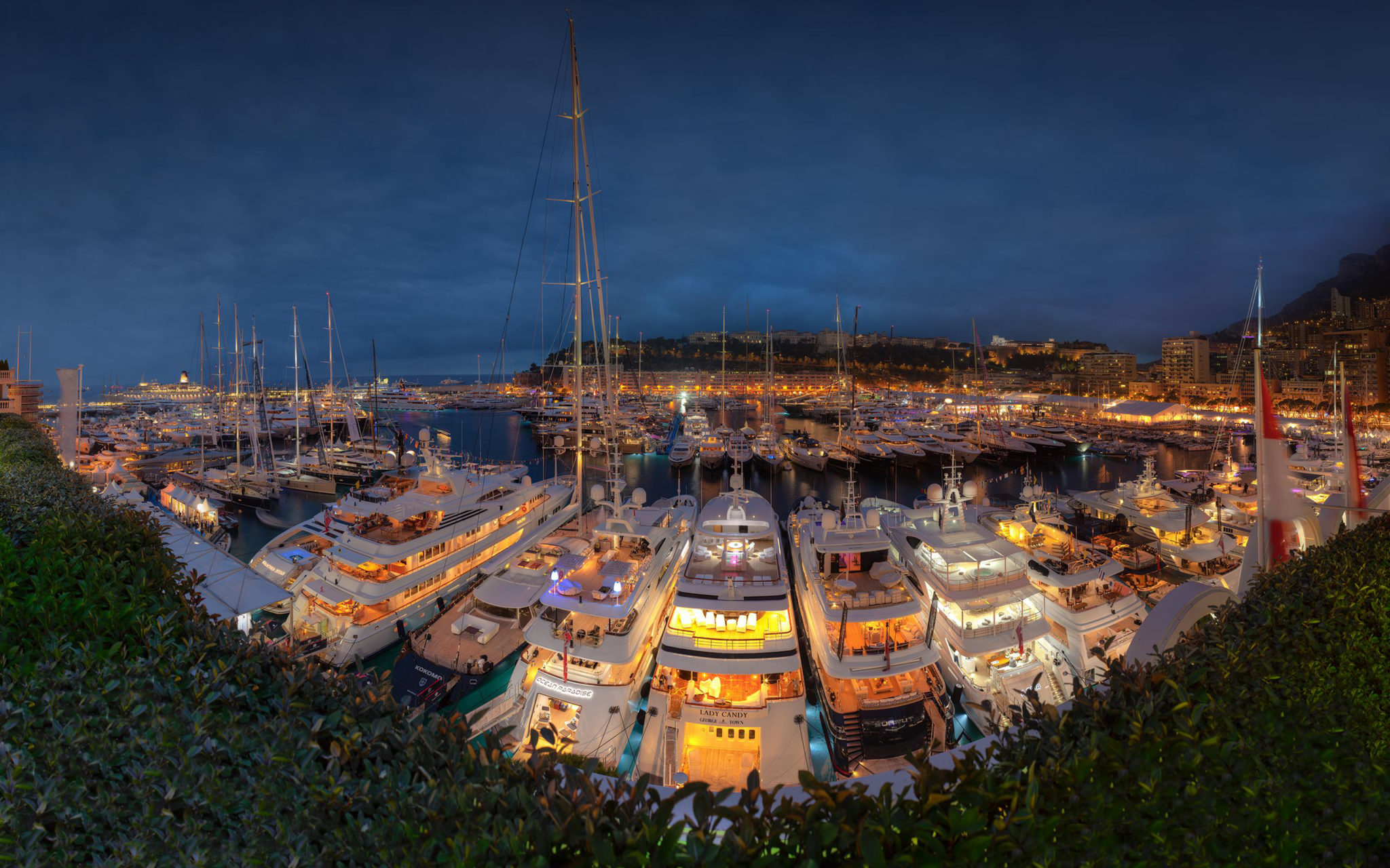 Monaco Marina at Night